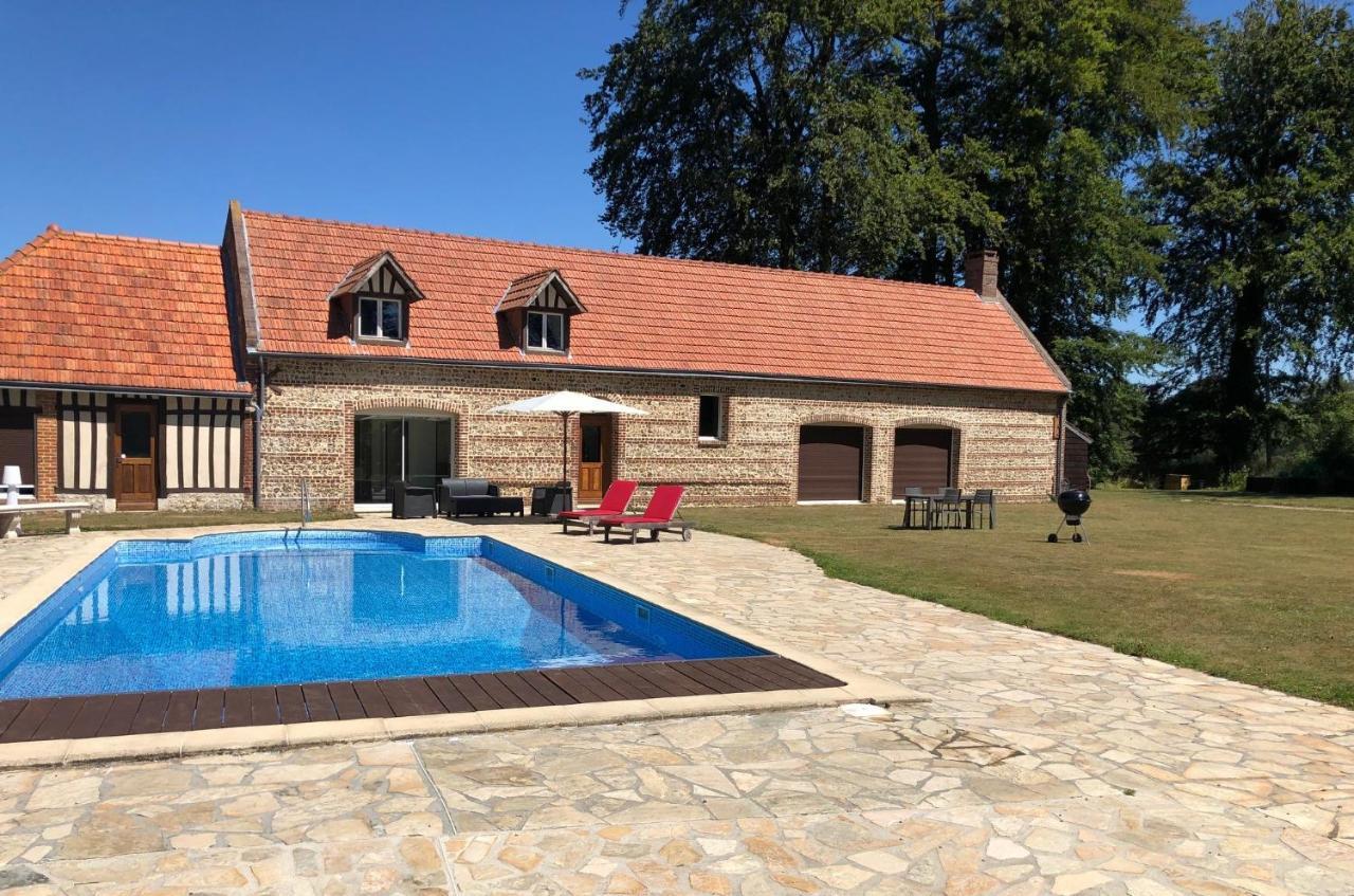 Clos Celeste - Campagne D Etretat Avec Piscine Et Spa Écrainville Esterno foto