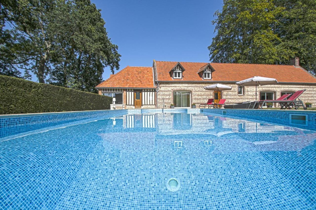 Clos Celeste - Campagne D Etretat Avec Piscine Et Spa Écrainville Esterno foto